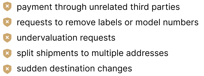 red flag transaction