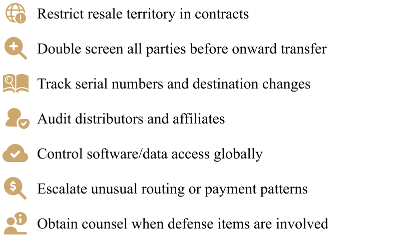 reexport controls